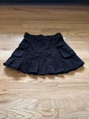 GAP Black Pleated Utility Mini Skirt